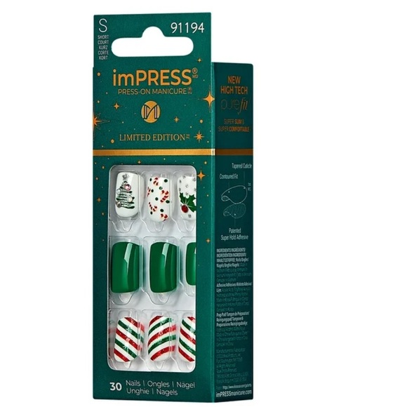 Bundle of Kiss Voguish Fantasy Holiday edition Nails - Set of 6 - Picture 7 of 13